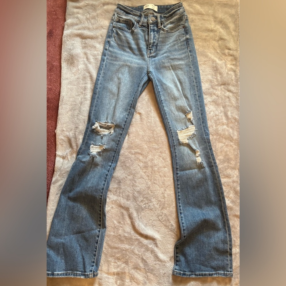 BKE bootcut Distressed Light Blue Jeans